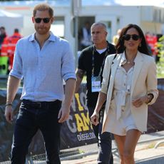 Prince Harry and Meghan Markle attend the Invictus Games at the Merkur Spiel-Arena in Dusseldorf, Germany on September 15, 2023