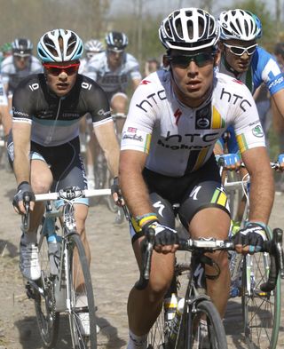 Mark Cavendish in the 2011 Paris-Roubaix