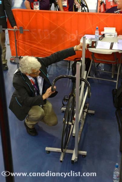 Measuring the bikes in men's sprint