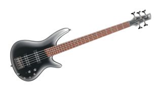 An Ibanez SR305E bass guitar