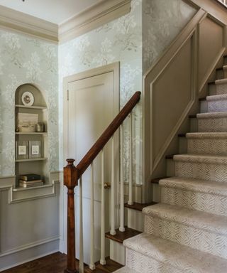 the misfit house interior designer panelled staircase