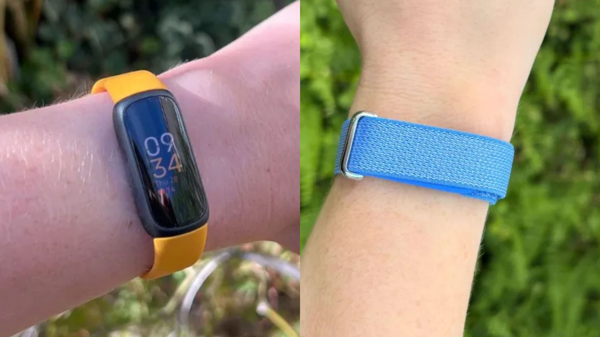 Grace Walsh wearing Fitbit Air vs Fitbit Inspire 3 on wrist