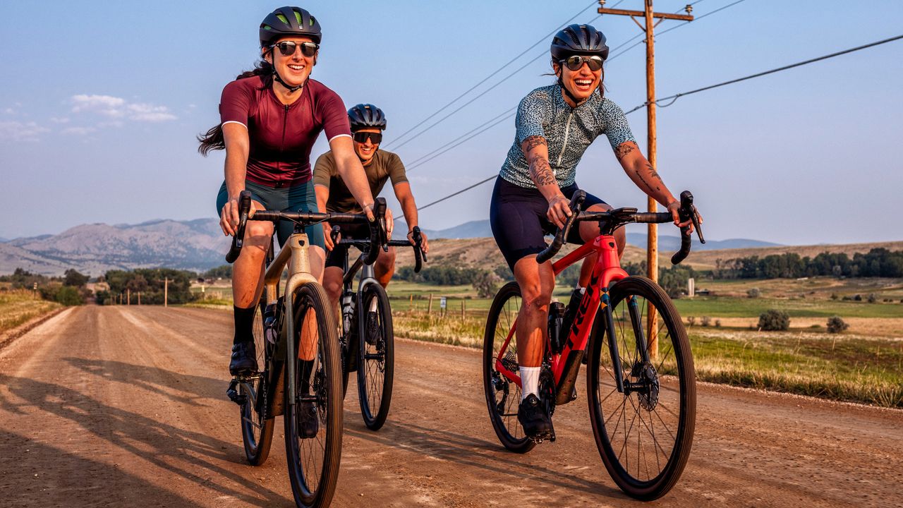 riders on the Trek checkpoint