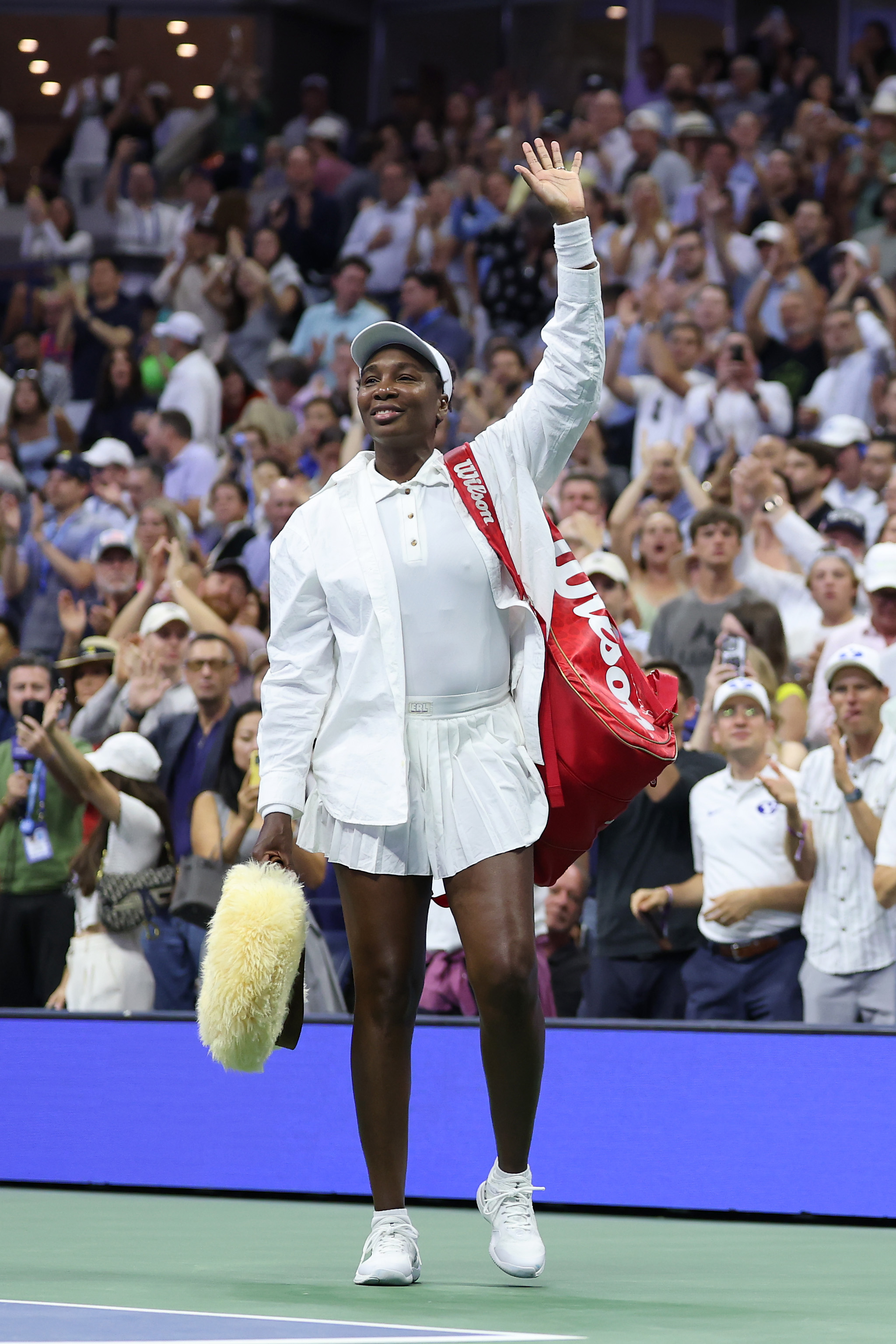 Venus Williams competed at the 2025 US Open in custom ERL tennis whites
