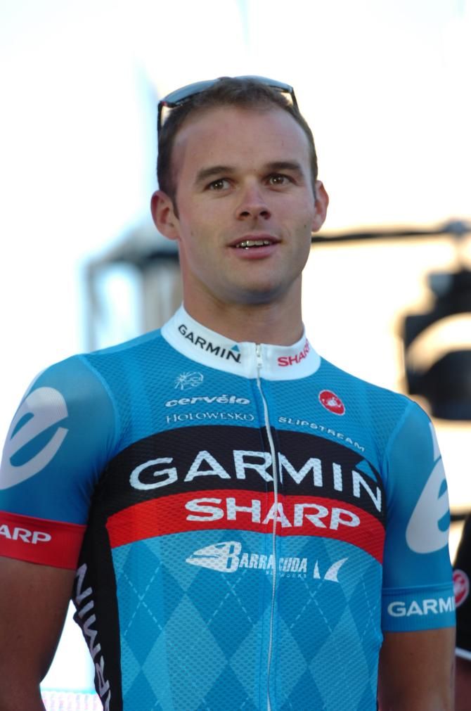 Von Hoff (Garmin Sharp) at the team presentation for the 2013 Santos Tour Down Under