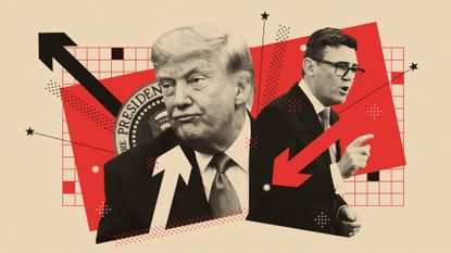 Photo composite illustration of Andy Burnham and Donald Trump