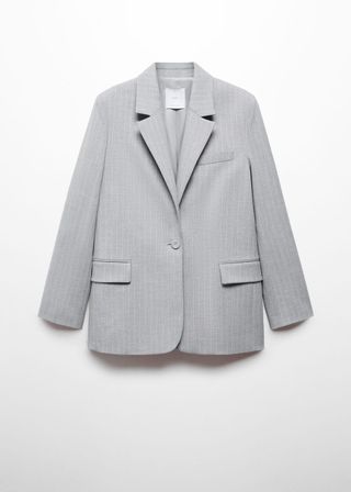 Pinstripe Suit Blazer - Women