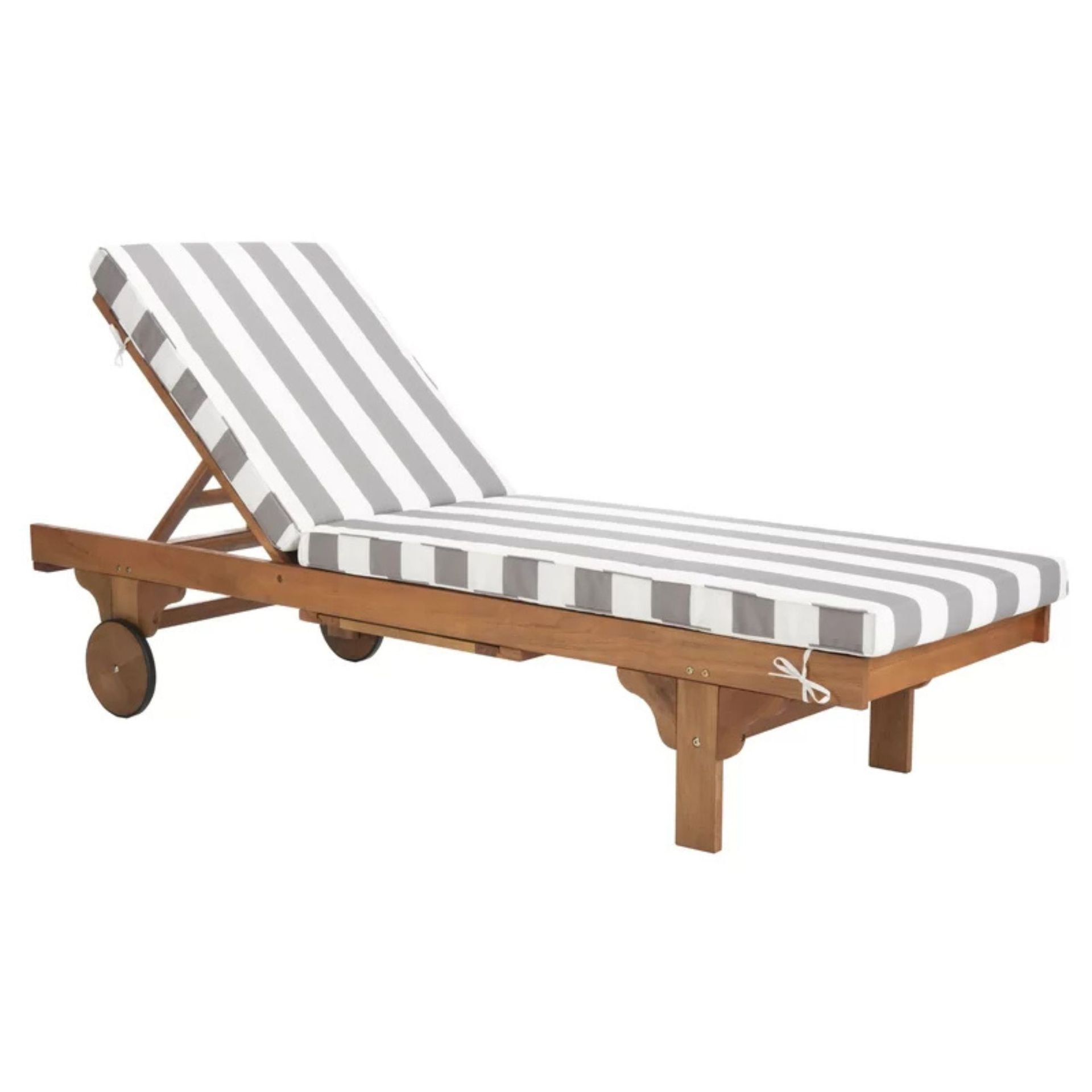 Wayfair, Alvah Outdoor Eucalyptus Chaise Lounge
