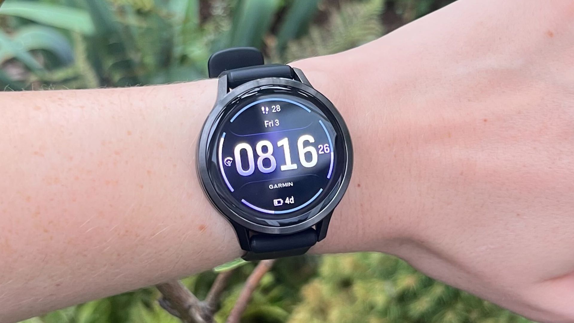 Grace Walsh wearing the Garmin Venu 4 watch