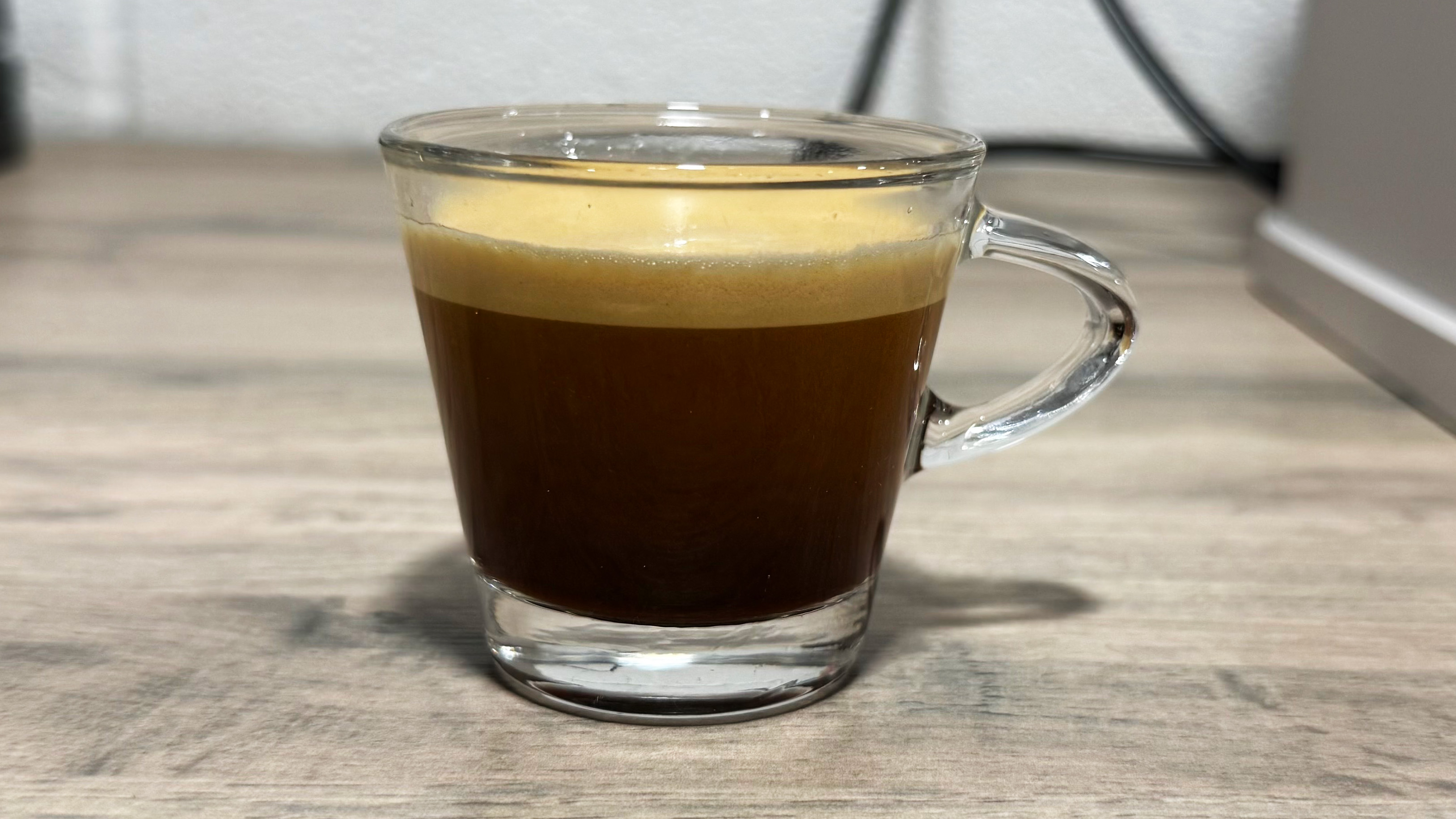 a photo of a drink made on the philips baristina espresso machine