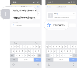 How To Add Bookmark In Safari on iPhone: Tap the name to change it and then tpa the location you want to save it.