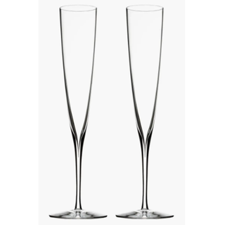 Crystal champagne flutes.