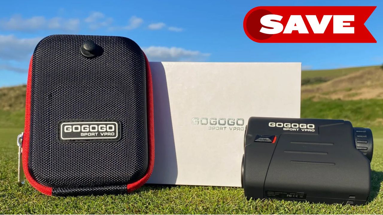 The Gogogo Sport VPro Rangefinder on grass