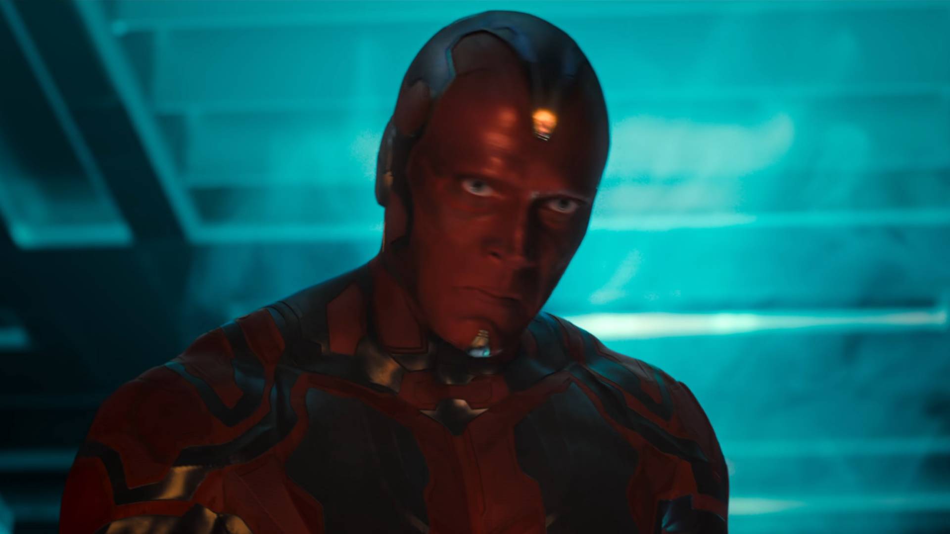 Paul Bettany as Vision in an Avengers: Age of Ultron flashback in the VisionQuest trailer 