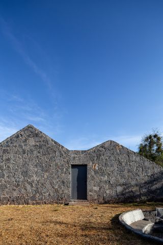 stone wall house exterior