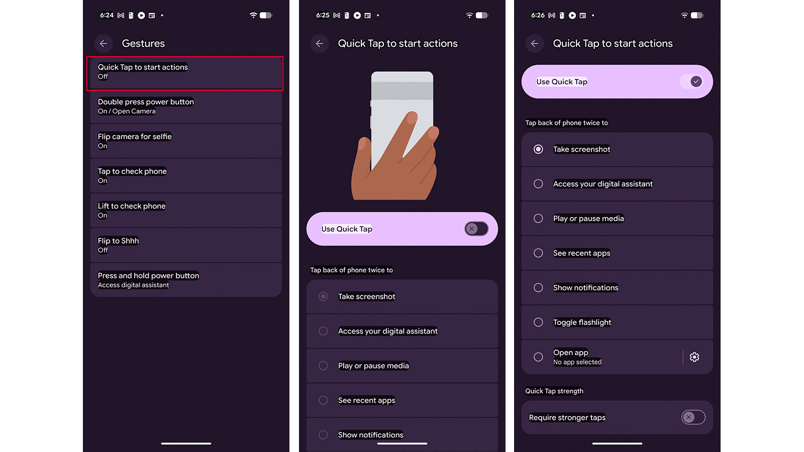Google Pixel gestures