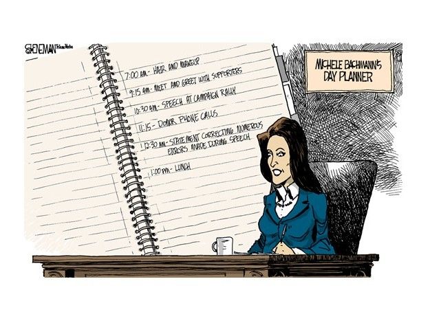 Bachmann&amp;#039;s busy day