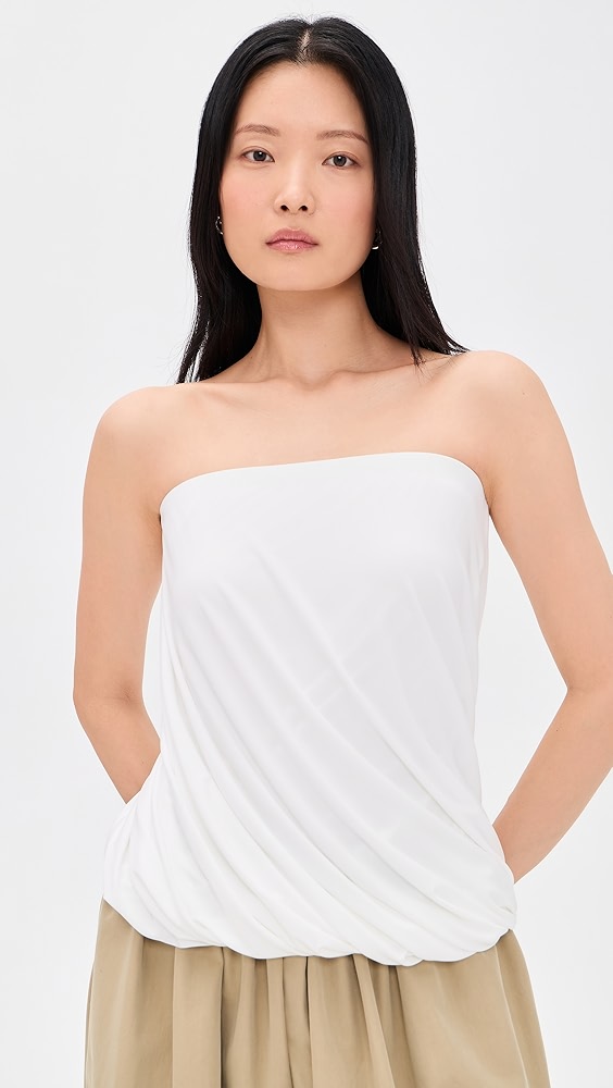 Norma Kamali Strapless Twist Top