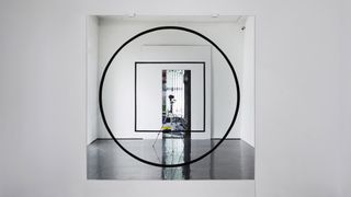 The Squaring the circle design in a mirror
