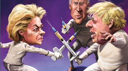 MoneyWeek vaccine wars illustration