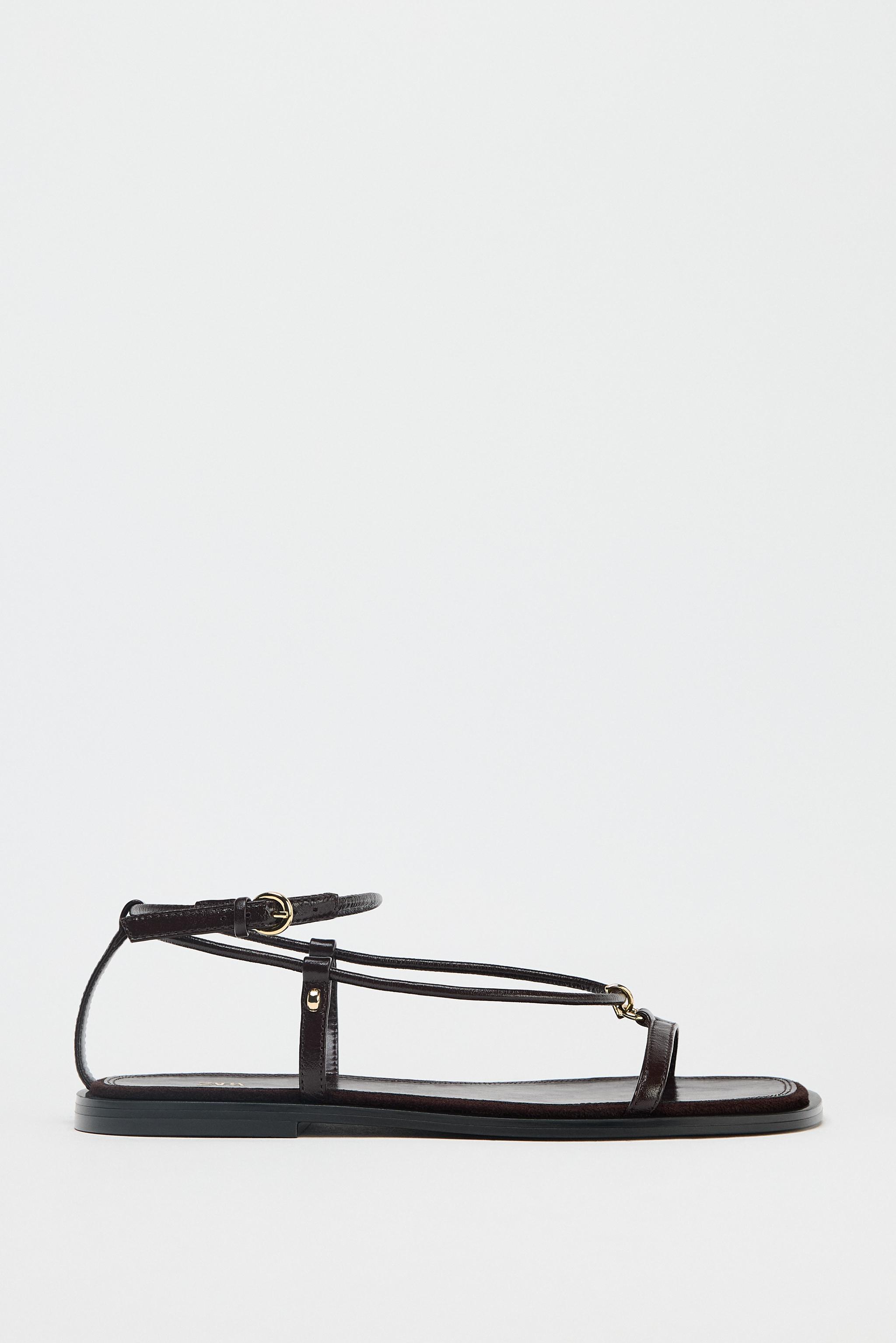 Leather Thin Strap Sandals