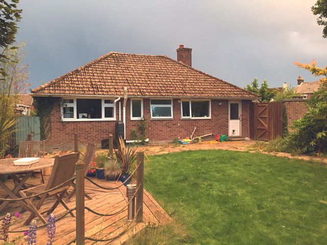 bungalow before a two storey loft extension