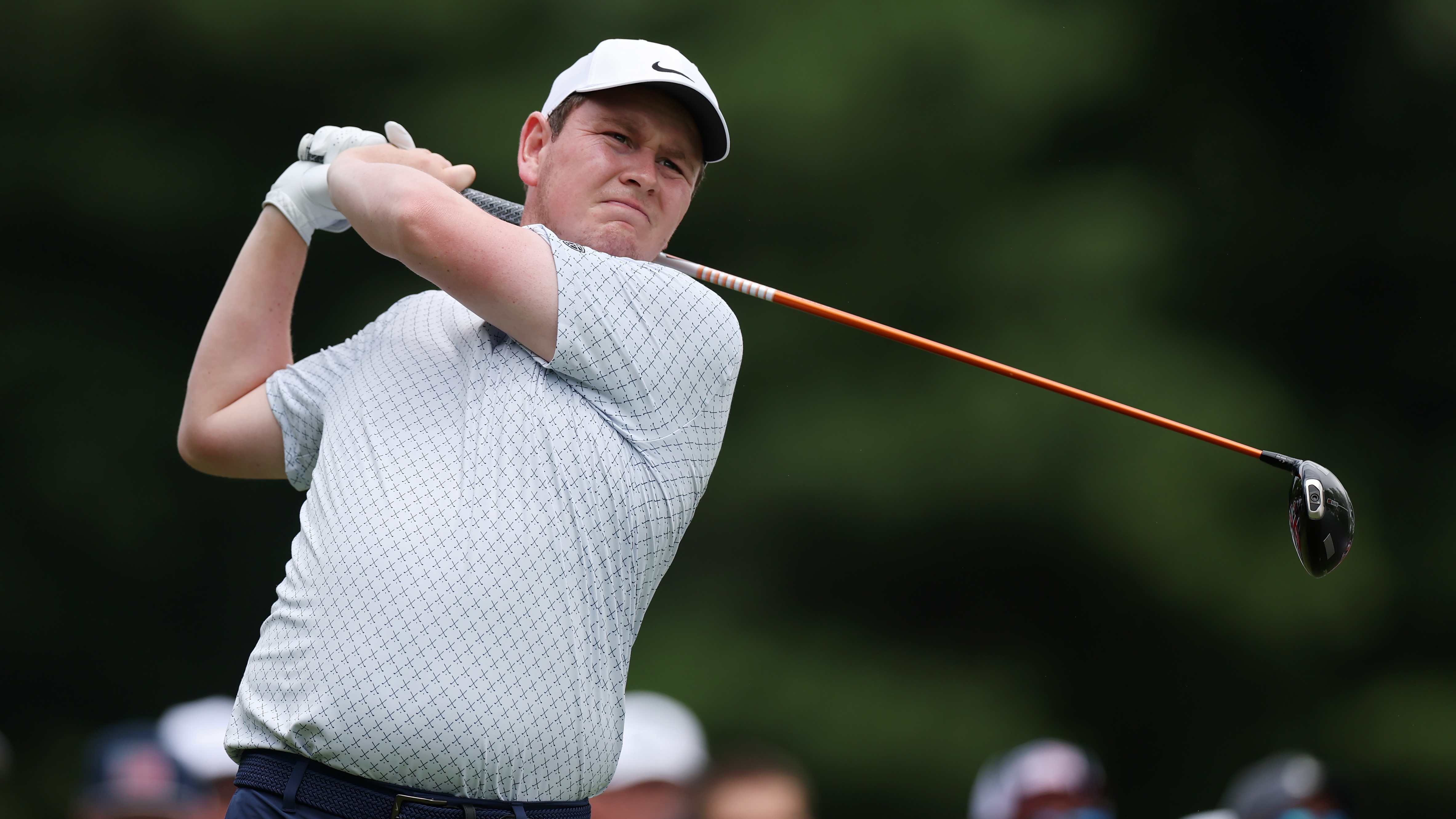 Robert MacIntyre of Scotland plays a shot ahead of the Scottish Open