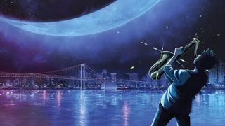 Blue Giant jazz anime scene overlooking Tokyo