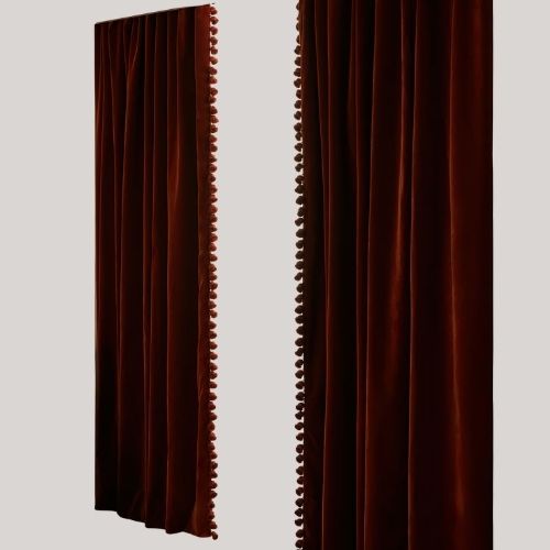 Soho Home, Margeaux Velvet Curtains, Rust