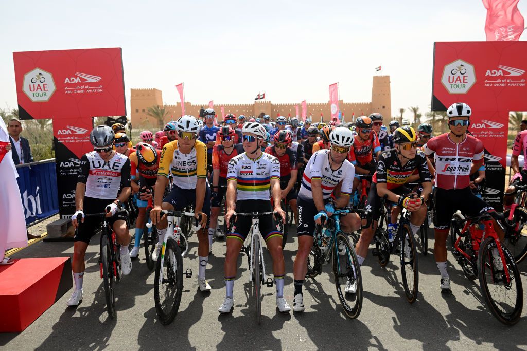 Remco Evenepoel took centre-stage at the start of stage 1 of the UAE Tour