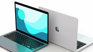 Render of two MacBook Pro M1xs