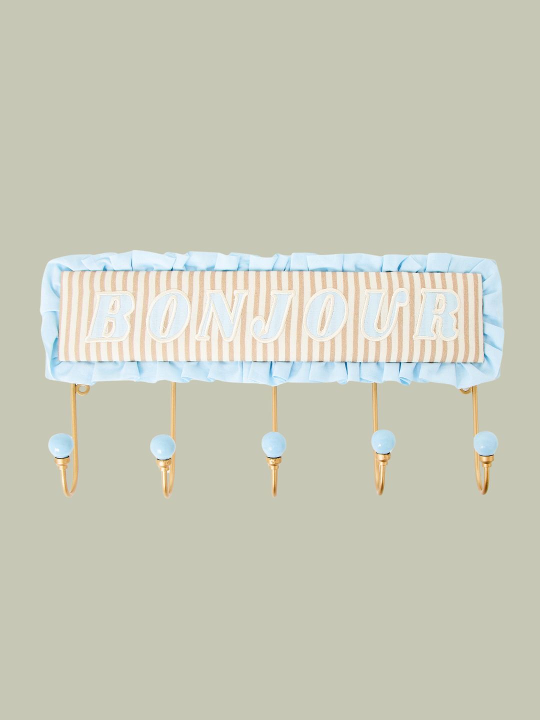 HAY, Bonjour Blue Striped Wall Storage Hooks | Oliver Bonas