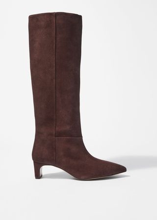 Pointed-Toe Knee-High Boots