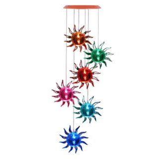 A colorful sunflower wind chime