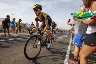 Simon Yates climbs La Covatilla during stage 9 at the Vuelta