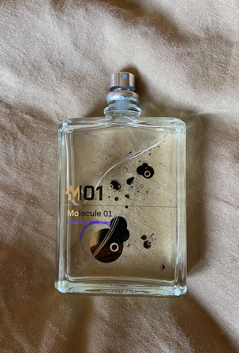 A bottle of Escentric Molecules Molecule 01 perfume
