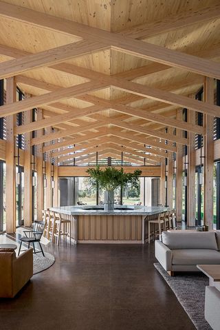 Lasting Joy brewery with impressive elaborate timber roof