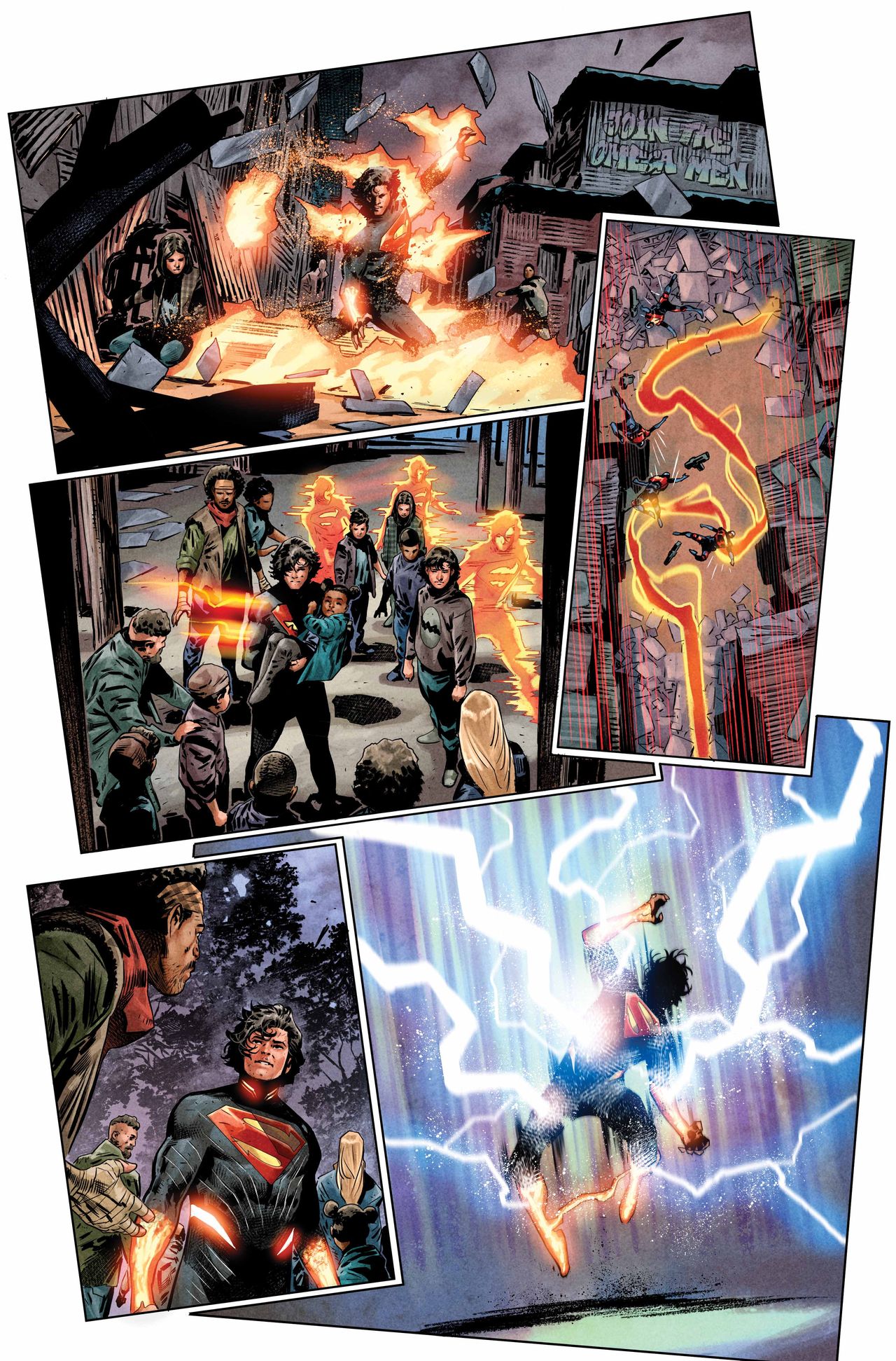 Interior pages from Absolute Superman #1.