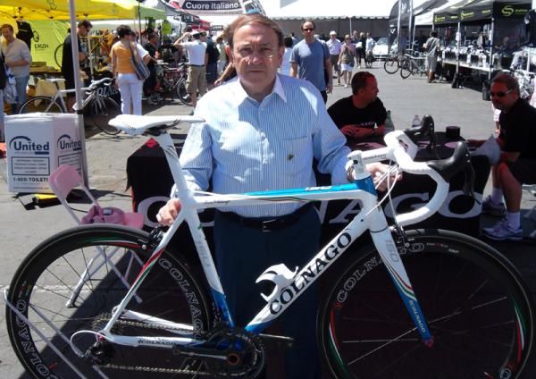 Ernesto Colnago with his latest baby