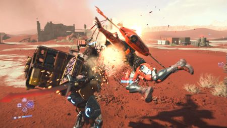 Sam attacks a ghost mech with a ghost blade in Death Stranding 2: On the Beach