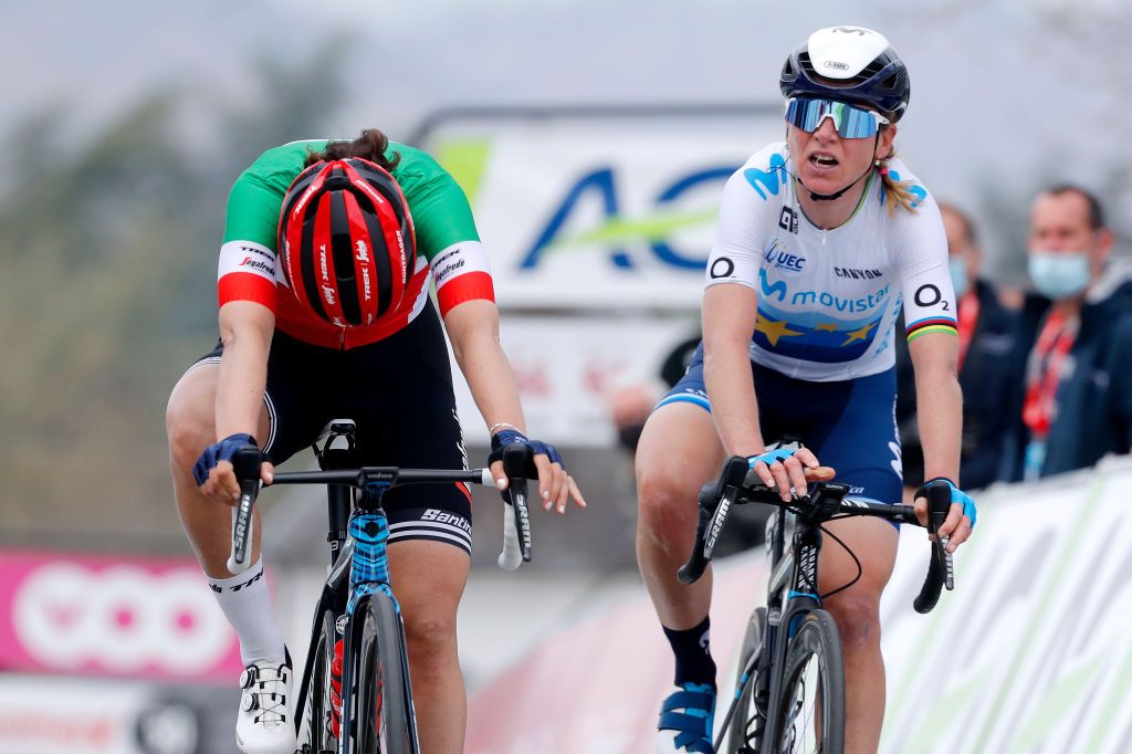 Elisa longo Borghini won the sprint for third at Fleche Wallonne Feminine