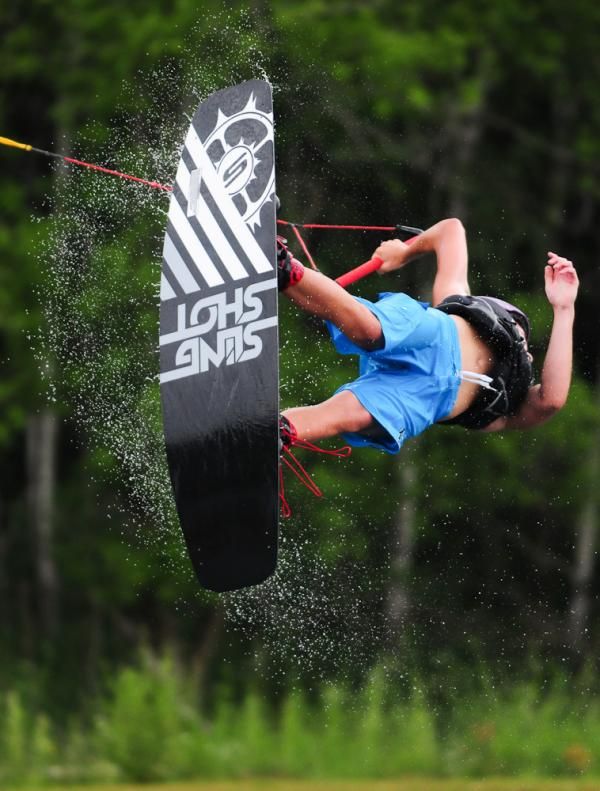 One of the many events at today's WORS race was wake boarding.
