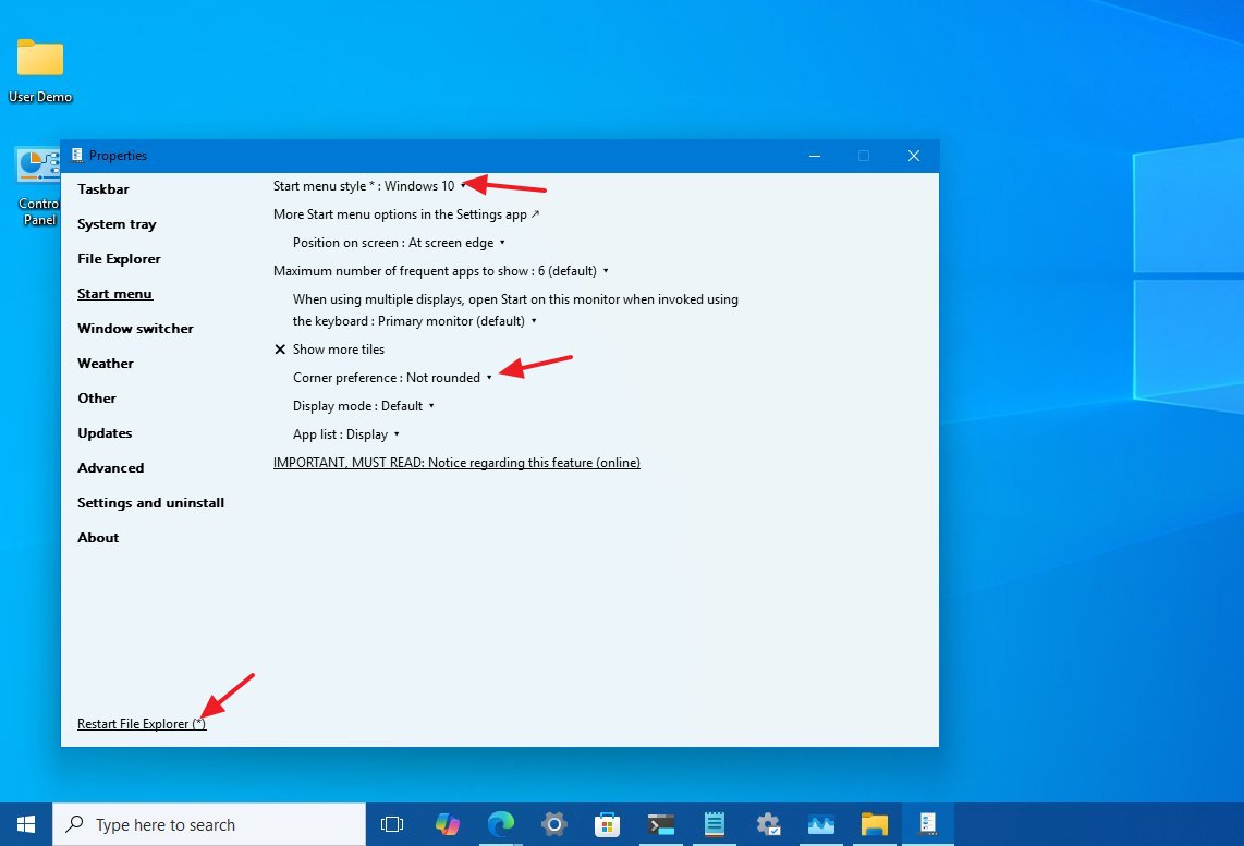 Windows 11 enable classic Start menu