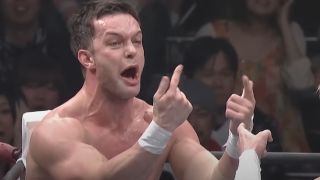 Prince Devitt after turning on Ryusuke Taguchi at Wrestling Dontaku 2013