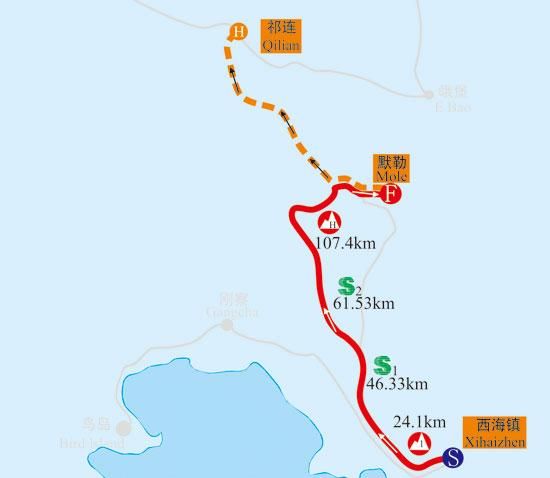 Tour of Qinghai Lake - Stage 5 Map