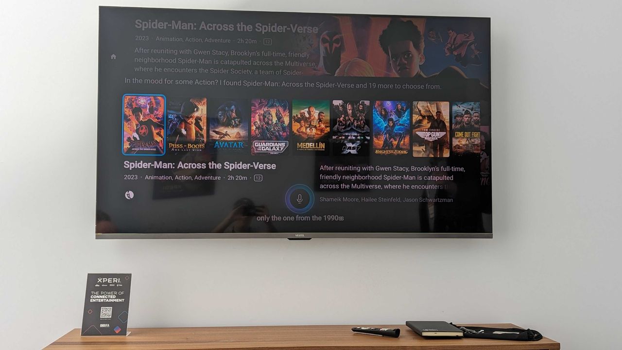 The TiVo OS shows off a range of mostly modern action movies like Puss in Boots, Top Gun Maverick and Guardians of the Galaxy 3.