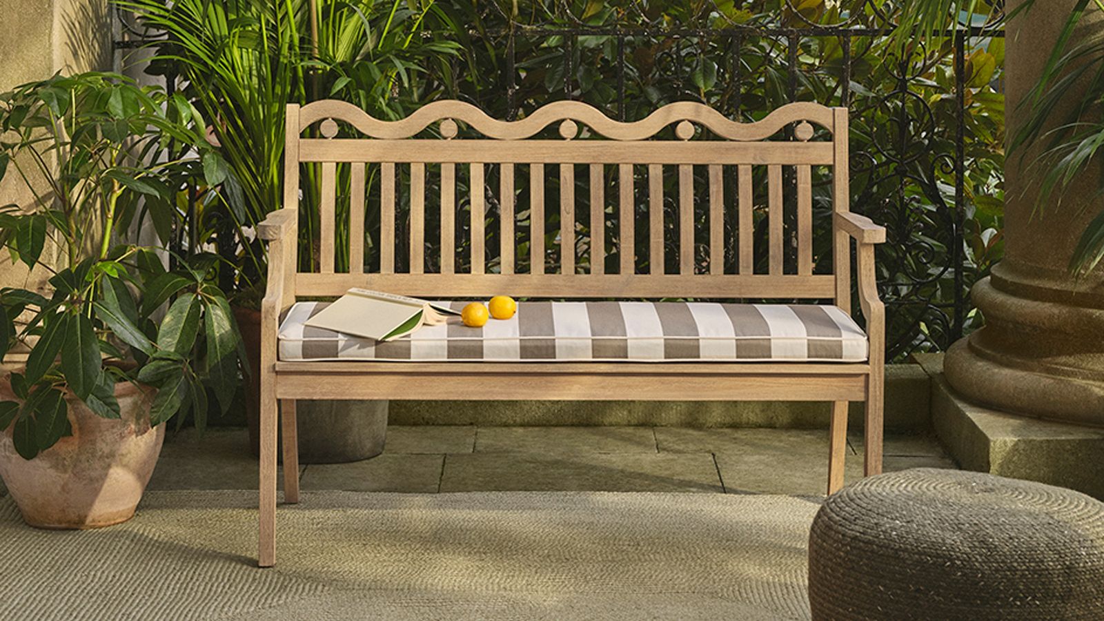 This John Lewis garden bench takes the scallop trend outside | Ideal Home