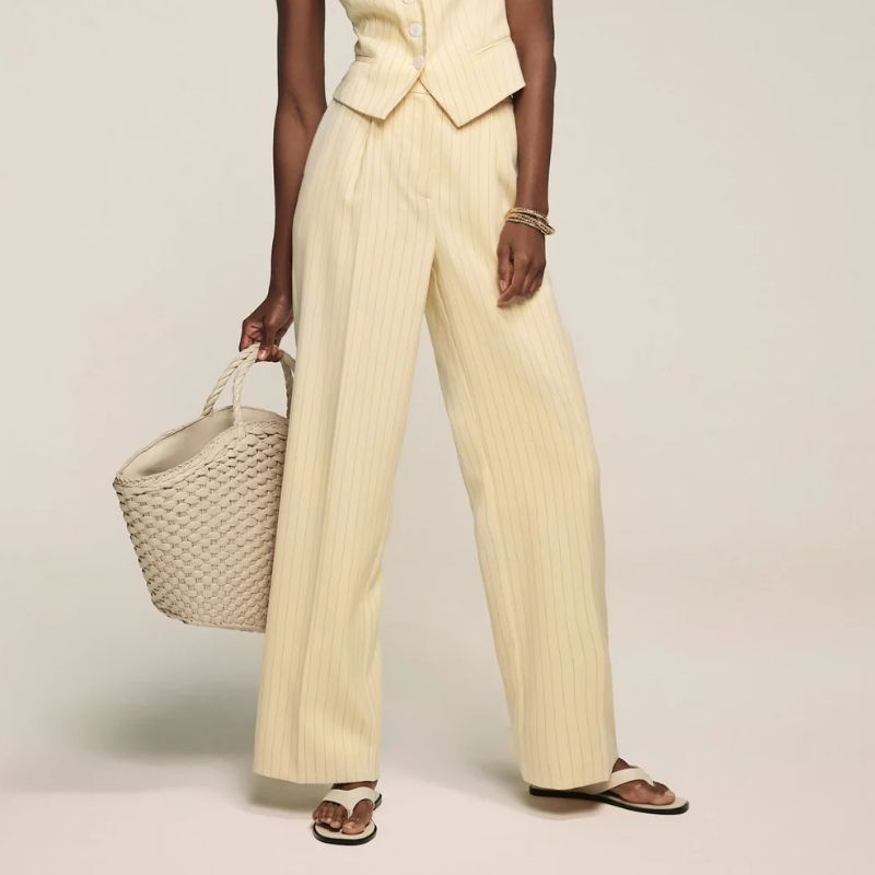 Images of yellow trouser suits