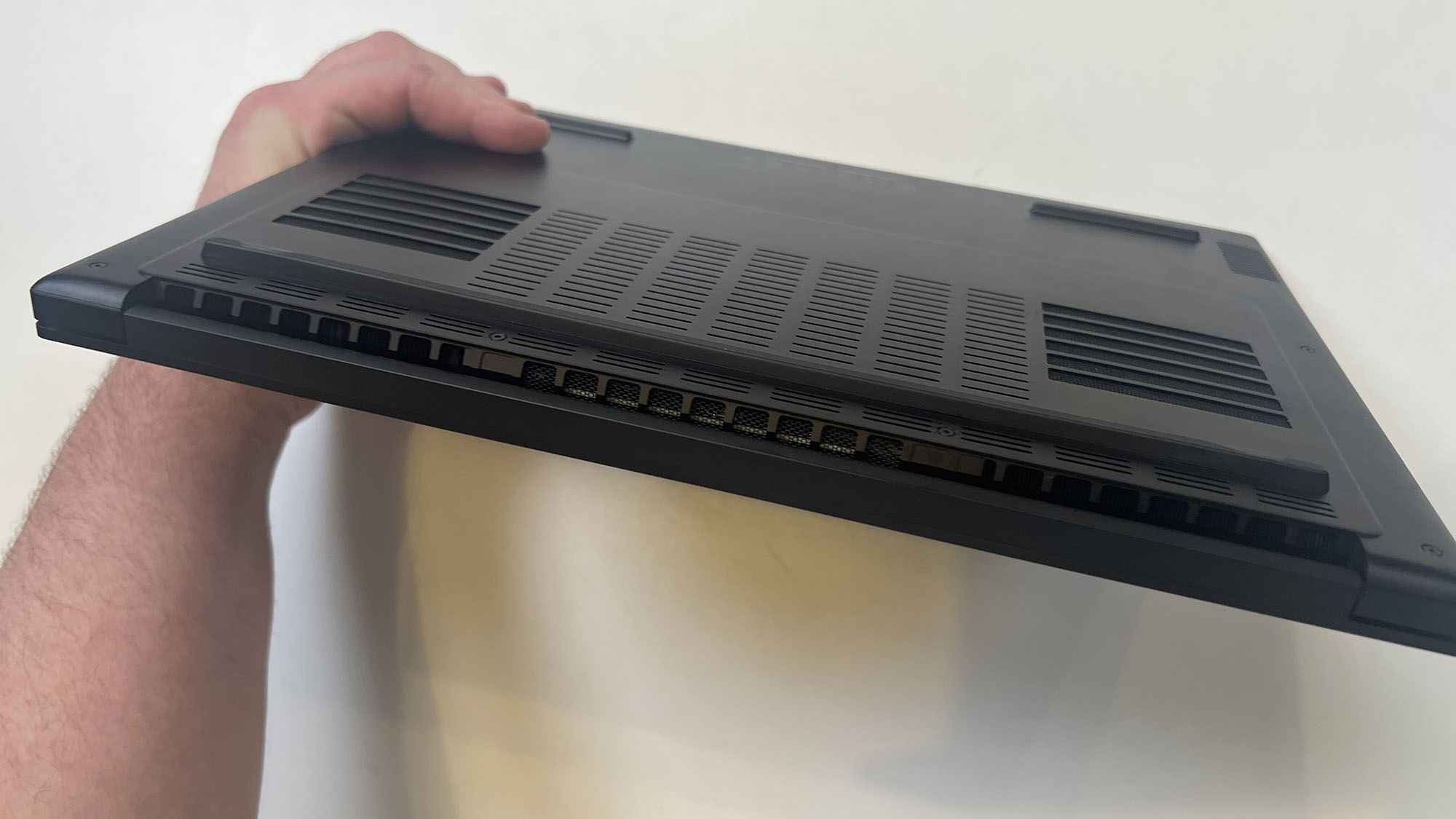 The under-display ventilation ports on the Razer Blade 14 (2025)