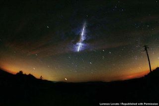 Italian astrophotographer Lorenzo Lovato photographed this spectacular fireball from the 1998 Leonid meteor shower on Nov. 17, 1998.